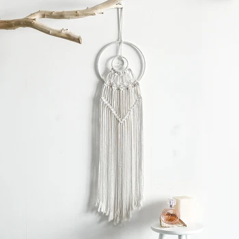 

Dreamcatcher Hand-woven Tapestry Pendant Macrame Wall Hanging Boho Decor Knitted Cotton Wall-mounted Shooting Props Beach Towels