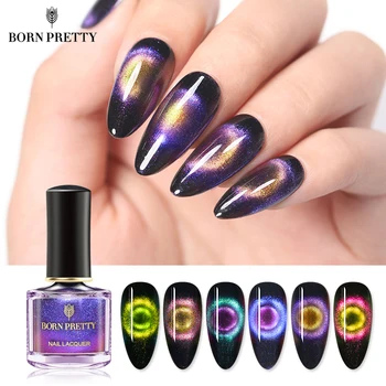 

BORN PRETTY 9D Cat Eye Magnetic Nail Polish Black Hole Effect Manicuring Chameleon Nail Art Varnish 6ml Black Base Need
