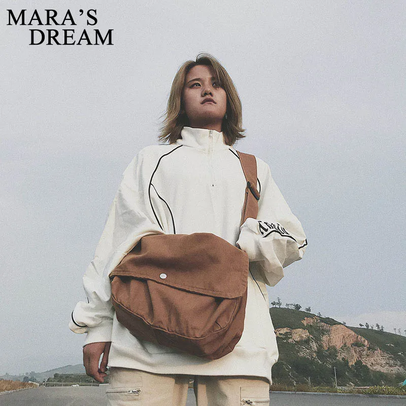 

Mara's Dream 2019 New Autumn and Winter Old Canvas Cover Style Harajuku Style Literary One Shoulder Slung Small Square Bag