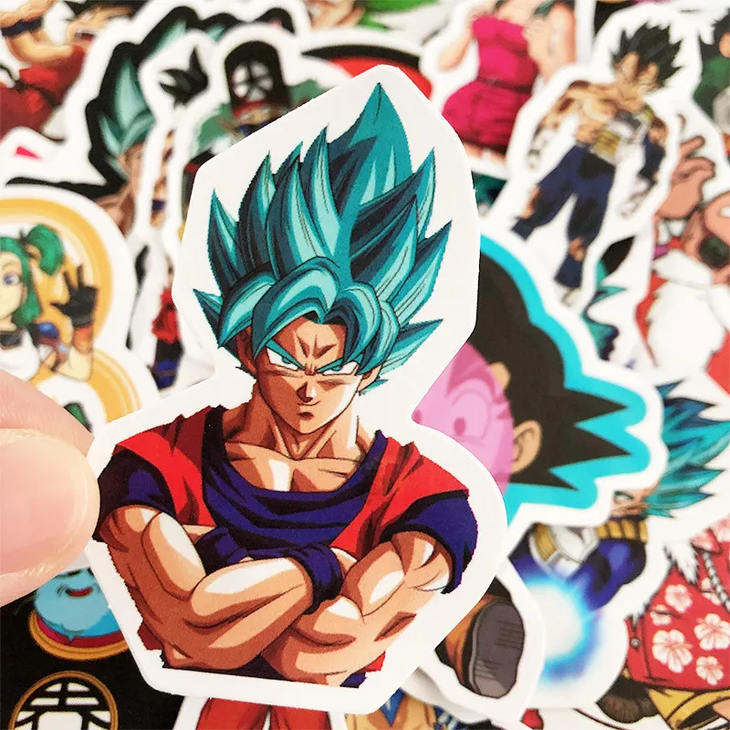 50Pcs/lot Anime Dragon Ball Stickers Super Saiyan Goku Stickers Decal For Snowboard Luggage Car Fridge Laptop Sticker