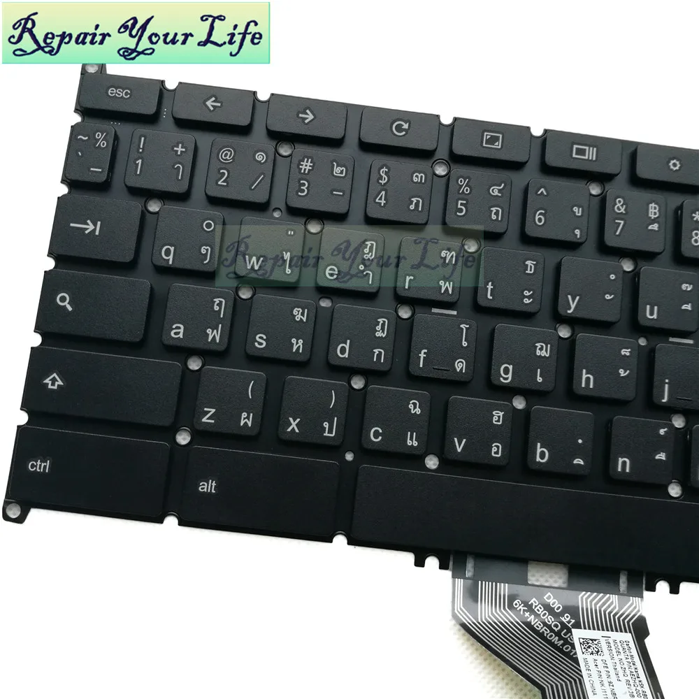 Клавиатура для ноутбука TI Thai language для ACER Chromebook C720 9Z. NBRSQ.003 NK11117.05Y AEZHQ-00010 NSK-RB0SQ 03 черный прайс-лист