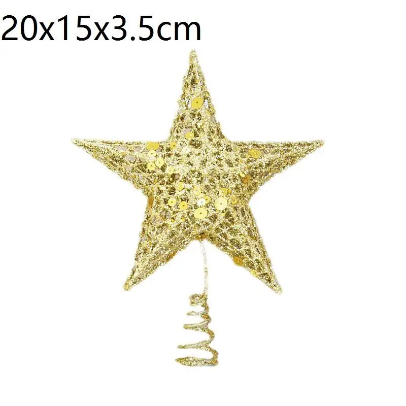 20 x 15 x 3.5cm 20 см пластиковая Рождественская елка звезда Топпер сверкающие Рождественские Елочные подвесные украшения для дома вечерние украшения - Цвет: 20 x 15 x 3.5cm