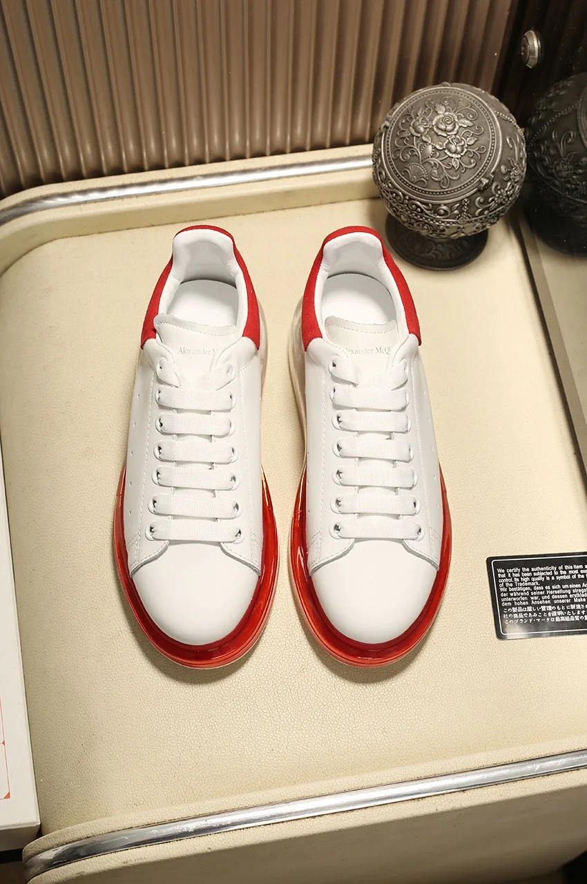 Новинка; сезон Ранняя осень; Новинка; маленькие белые туфли McQueen; женская обувь на толстой подошве; спортивная обувь