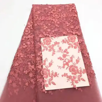 

New design decal embroidery French mesh tulle lace fabric African lace embroidery fabric dress skirt evening dress design fabric