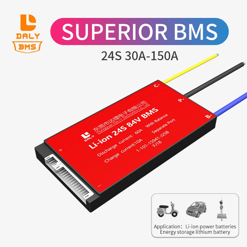 Литий-ионный аккумулятор bms 24S 30A 40A 50A 60A 150A 18650 V Lili для перезаряжаемой литиевой