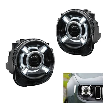 

Pair 2015-2018 For Jeep Renegade HID Headlight with DRL and Bi-xenon Projector For Jeep Renegade BU HID H4 Head