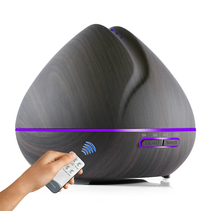 

500ml Air Aroma Ultrasonic Humidifier With Color LED Lights Electric Aromatherapy Essential Oil Diffuser with Remote Control