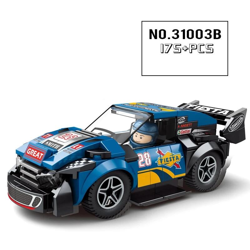 Lepinblocks technic собранный скоростной автомобиль 4 в 1 маленькие частицы обучающая