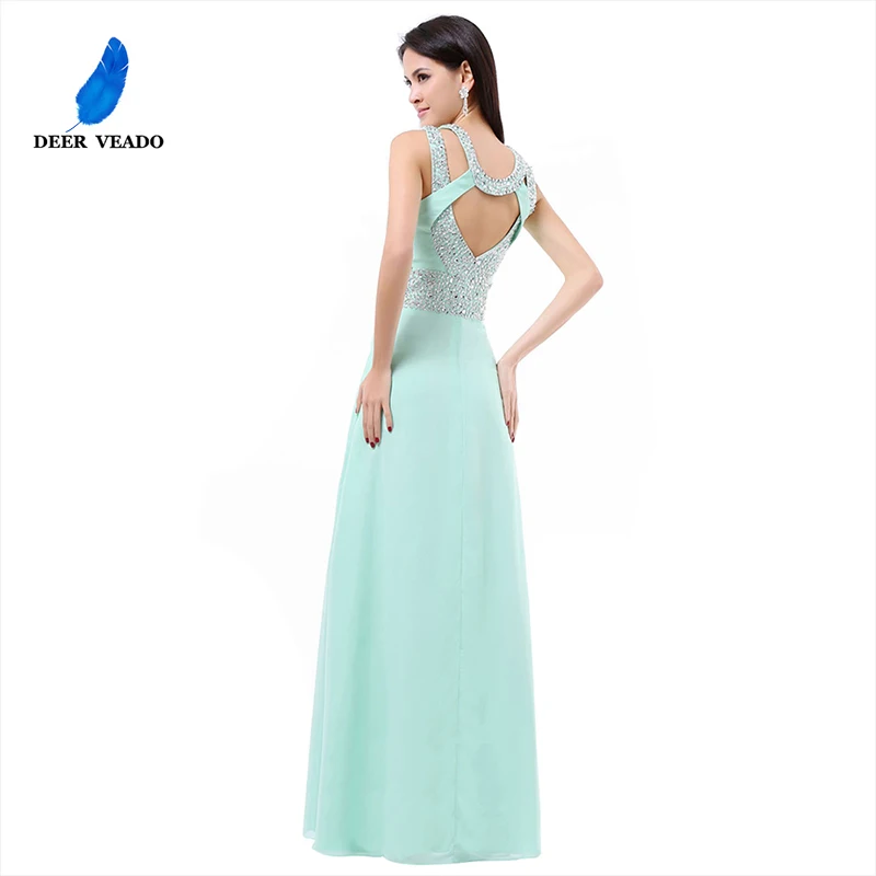 Billig DEERVEADO A linie O ansatz Side Split Pailletten Elegante Lange Formale Abendkleid 2019 Party Kleider Vestido De Festa Longo S322