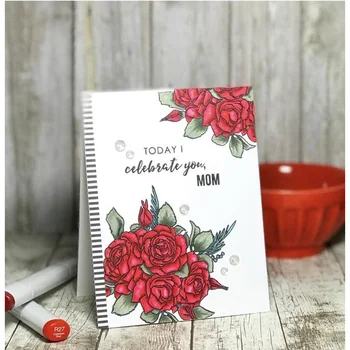 

2020 DIY New Metal Cutting Dies Rose Valentine's Day Scrapbooking For Paper Making Embossing Frame Stencil Card Craft Stamp Set