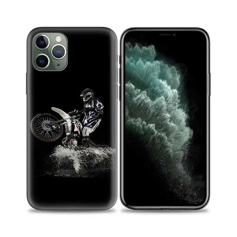Moto Cross motorcycle sports Case for Apple iphone 11 Pro XS Max XR X 7 8 6 6S Plus 5 5S SE 5C Soft TPU Phone Cover Coque