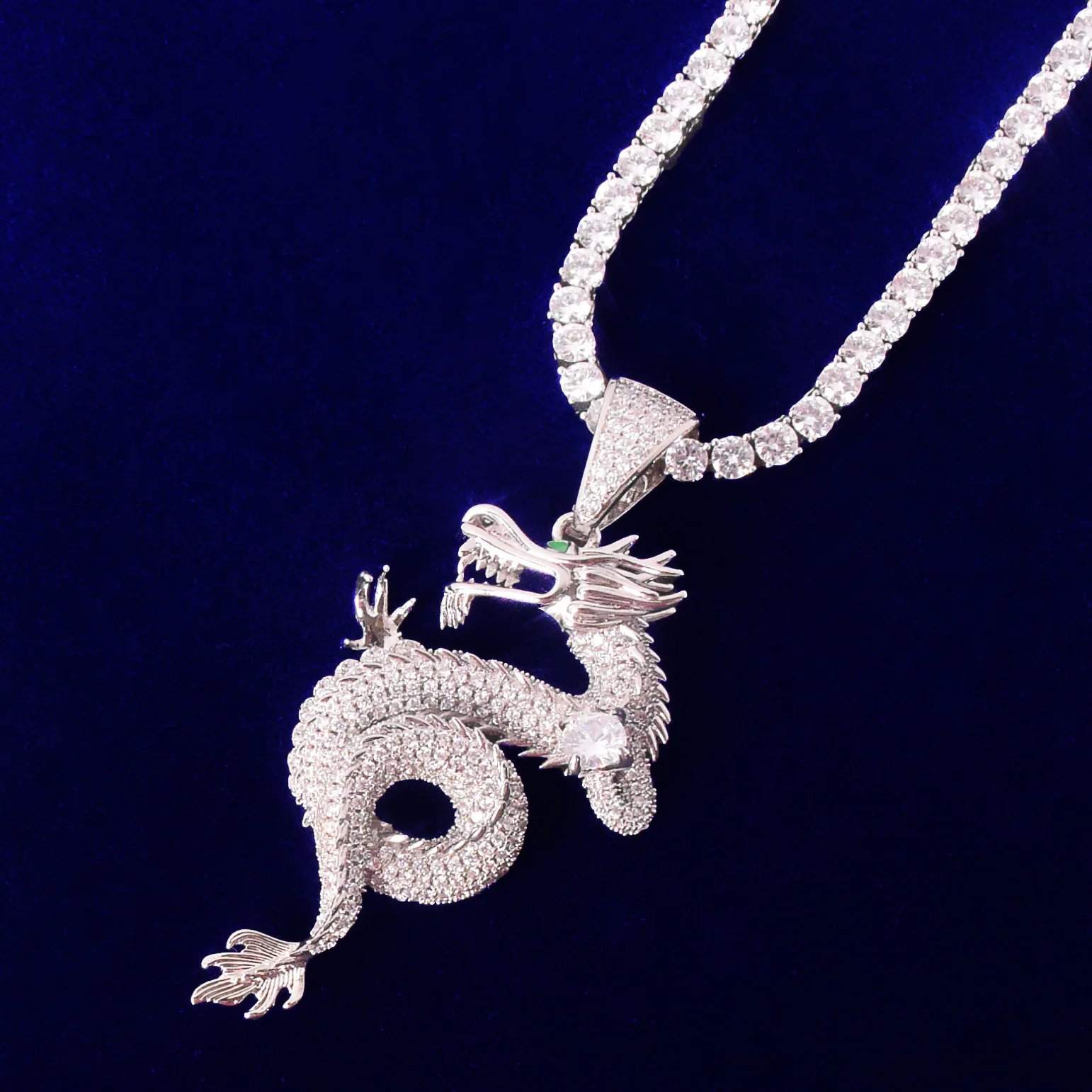 Bubble Letter Anime Dragon Pendant 