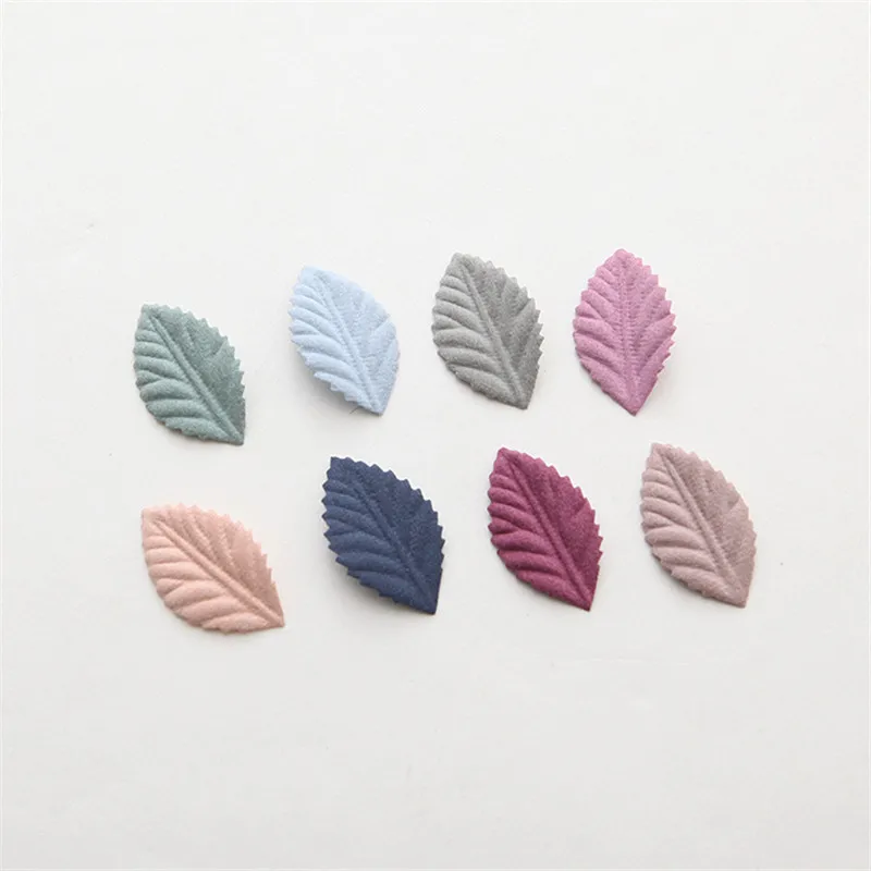 50Pcs Headwear Accessories Handmade Leaves DIY Craft Supplie Clothing Garment Wedding Decor Kids Scrapbooking Materials Leaves