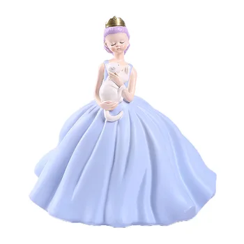 

[HHT] NORDIC RESIN CRAFTS CUTE PRINCESS SCULPTURE DESK ORNAMENTS BEAUTY GIRL HOLDING CAT HOME DECORATION TV WINE CABINET DECOR