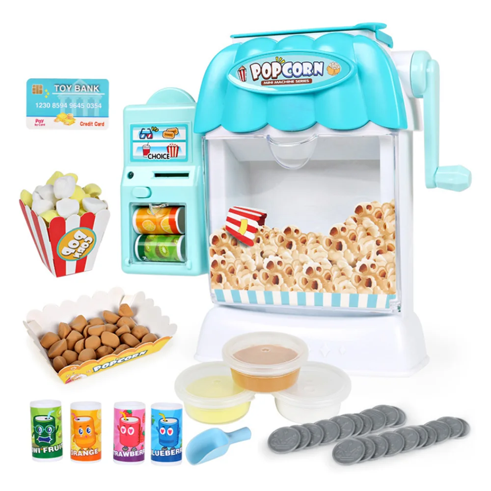 Vending Machine Puzzle Drinks Children Toys Simulated Popcorn Machine