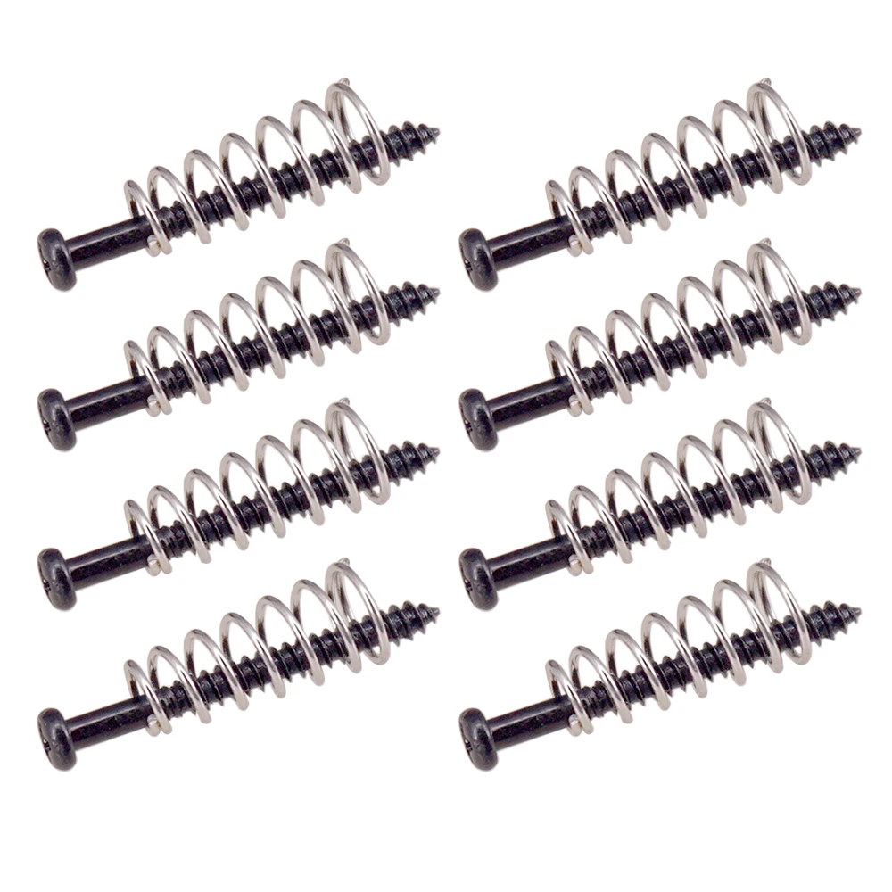 8pcs Metal Electric Guitar Bass Neck Joint Plate Mounting Screws Pickups Adjust Height with Springs for Parts | Спорт и развлечения