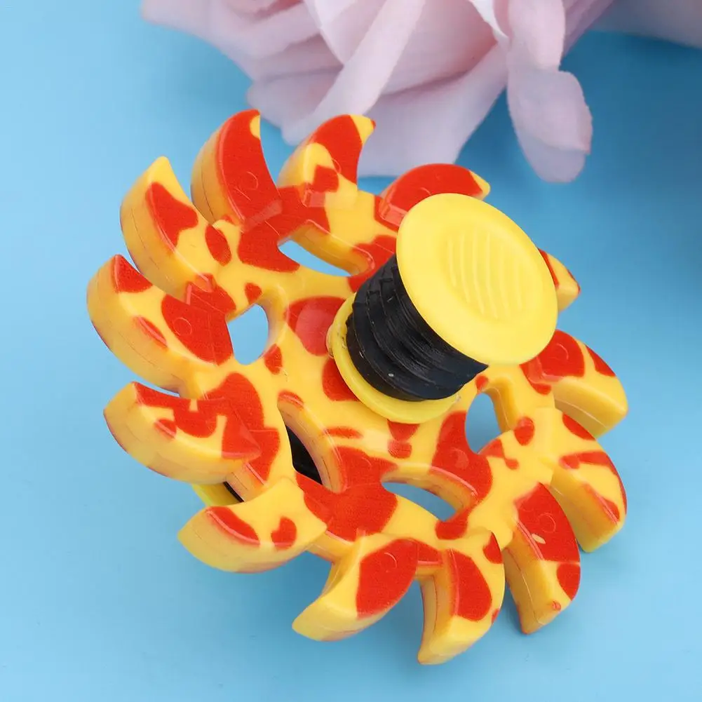 Hot Children Toy Bounce Fingertip Gyro Plastic Rotating Elastic Decompression Toy Gyro Plastic Handle Kids Gyro Toy Power