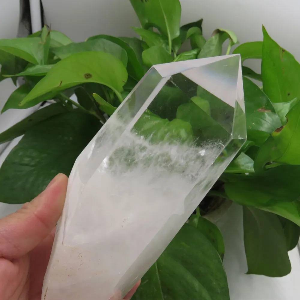 

RARE ! 589g AAAA Natural Clear Quartz Single Terminated Crystal Point Wand Reiki Healing Fengshui Home Decoration