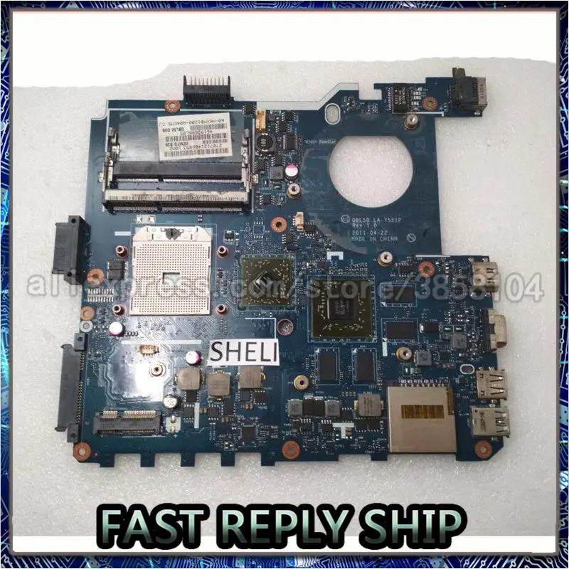 SHELI для ASUS K43T K43TK K43TA материнская плата с HD6840G QBL50 LA-7551P | Компьютеры и офис