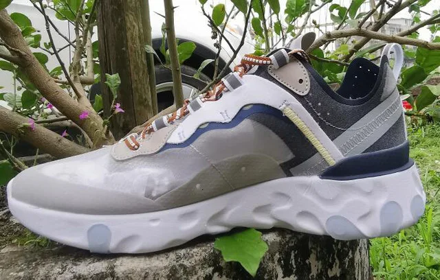 react element 87 55 спортивная обувь для мужчин, антрацит, светильник, кость, тройной, черный, белый, красный, ORBIT, модные мужские кроссовки, спортивные - Цвет: 15