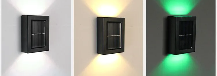 Lâmpada de Parede à Prova Lâmpada de Parede da Escada de Rua Lâmpada de Emergência ao ar Livre Luz para Cima e para Baixo Lâmpadas Solar Jardim Dwaterproof Água Decoração Led 2 lâmpada de parede à prova dwaterproof água
