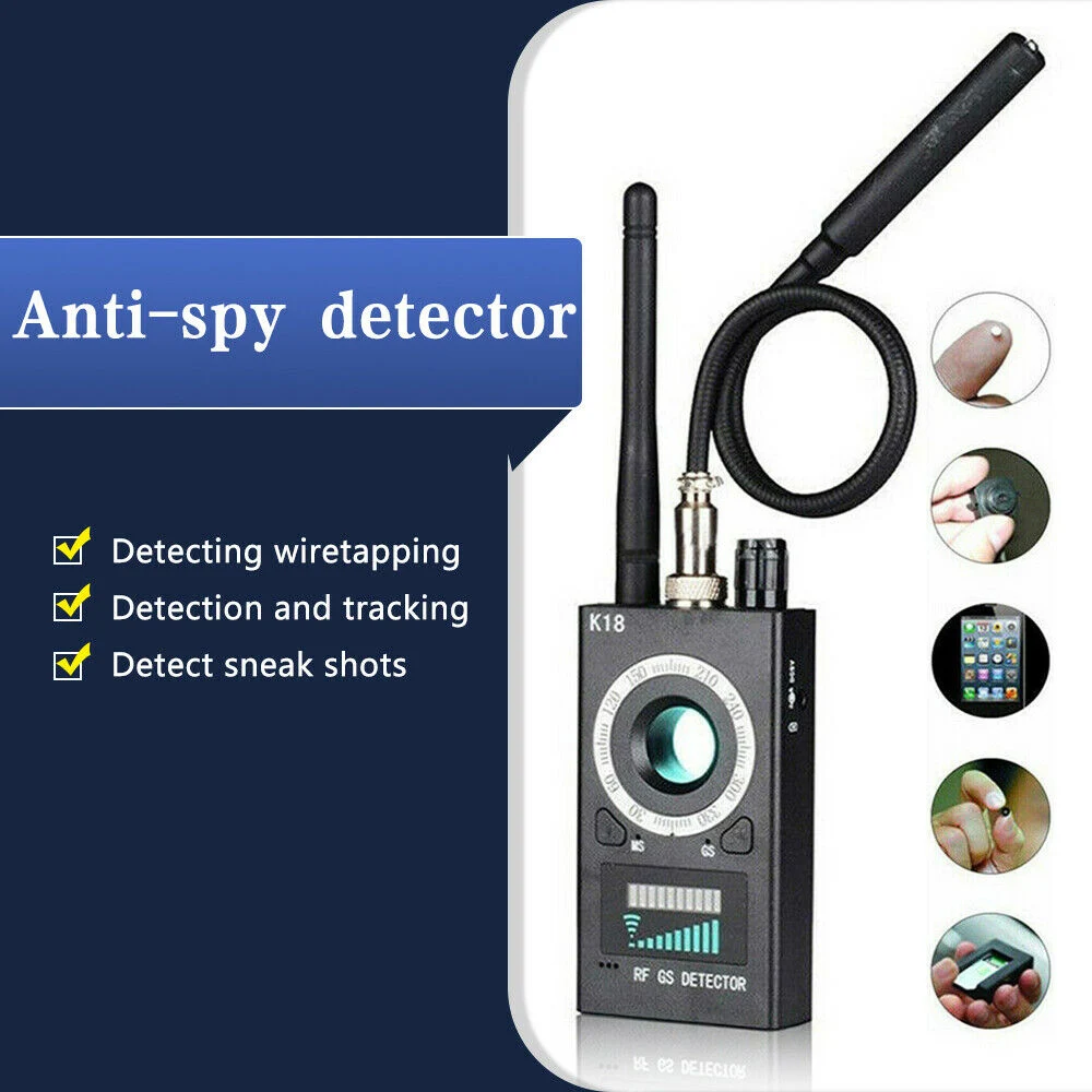 Anti-Spy Hidden Camera Detector RF Signal Bug GPS GMS Finder Tracker Scanner  Locator Protect Security 8