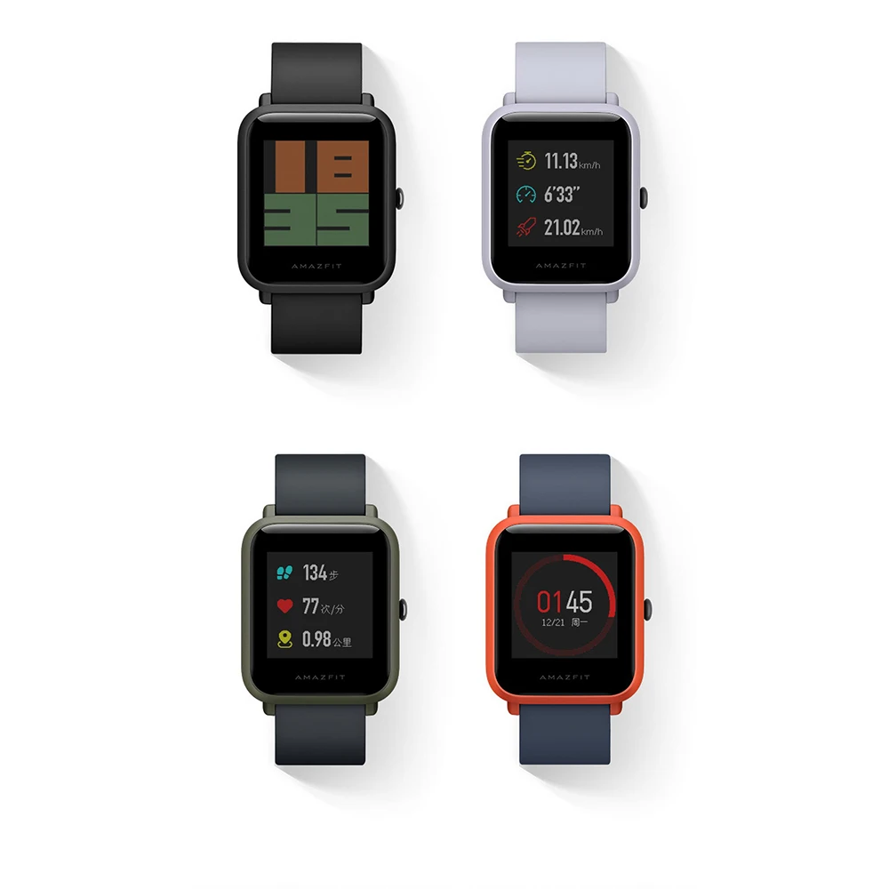 Смарт-часы Amazfit bip, gps, для мужчин и женщин, Bluetooth, частота сердечных сокращений, 45 дней, Amzfit bip, смарт-браслет, умные часы, A1608, MiFit, приложение, Android, iOS