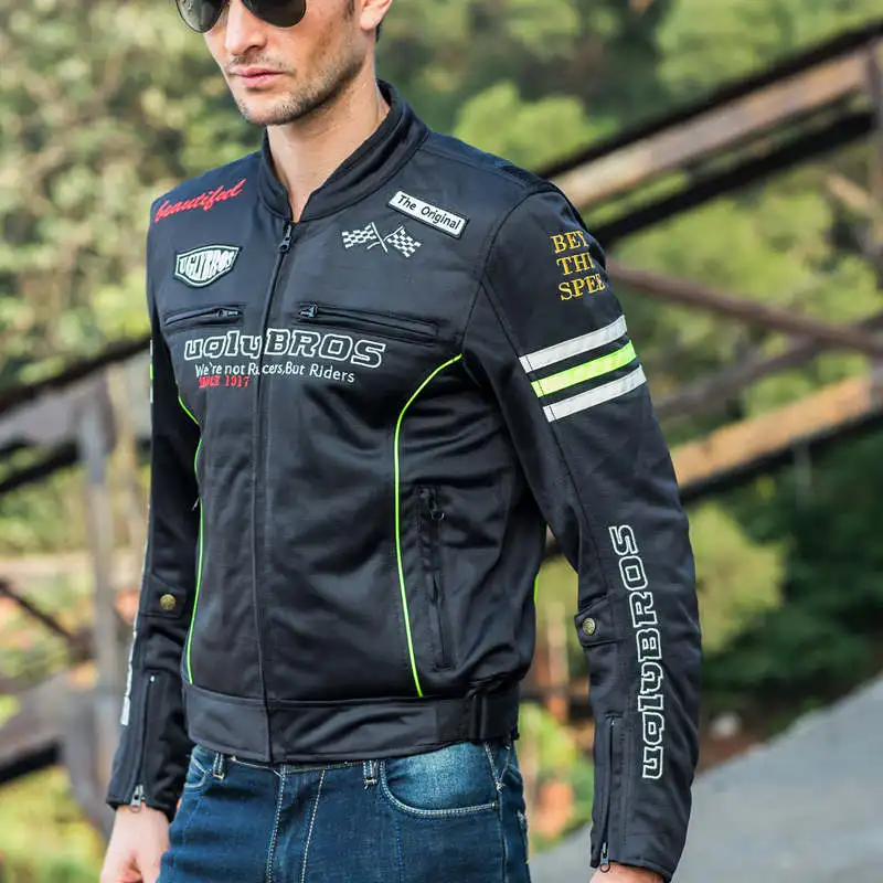 Summer mesh breathable Motorcycle Jacket Men Moto Jacket Motocross