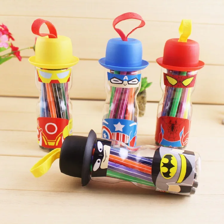 Washable Cartoon Watercolor Pen 12/24 Color Young STUDENT'S Paintbrush Set Child Drawing Kit Children Creative Prizes Sleeves