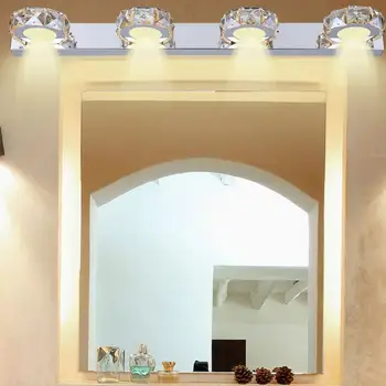 

Modern Make up Lighting White/Warm White LED Crystal Mirror Front Wall Light Toilet Bathroom Decor Lamp Domestic Delivery