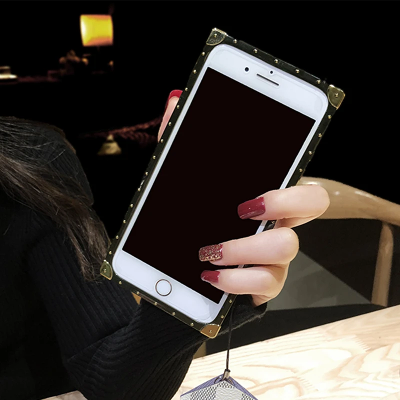 Luxury Vintage lattice square phone case For iPhone 11 Pro XS MAX XR X 6 6S 7 8 Plus for Samsung S8 9 10e Note 10 |