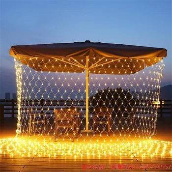 3X2M 1.5X1.5 Led Net Mesh Fairy String Light Garland Gordijn Wedding Party Kerst vakantie Licht