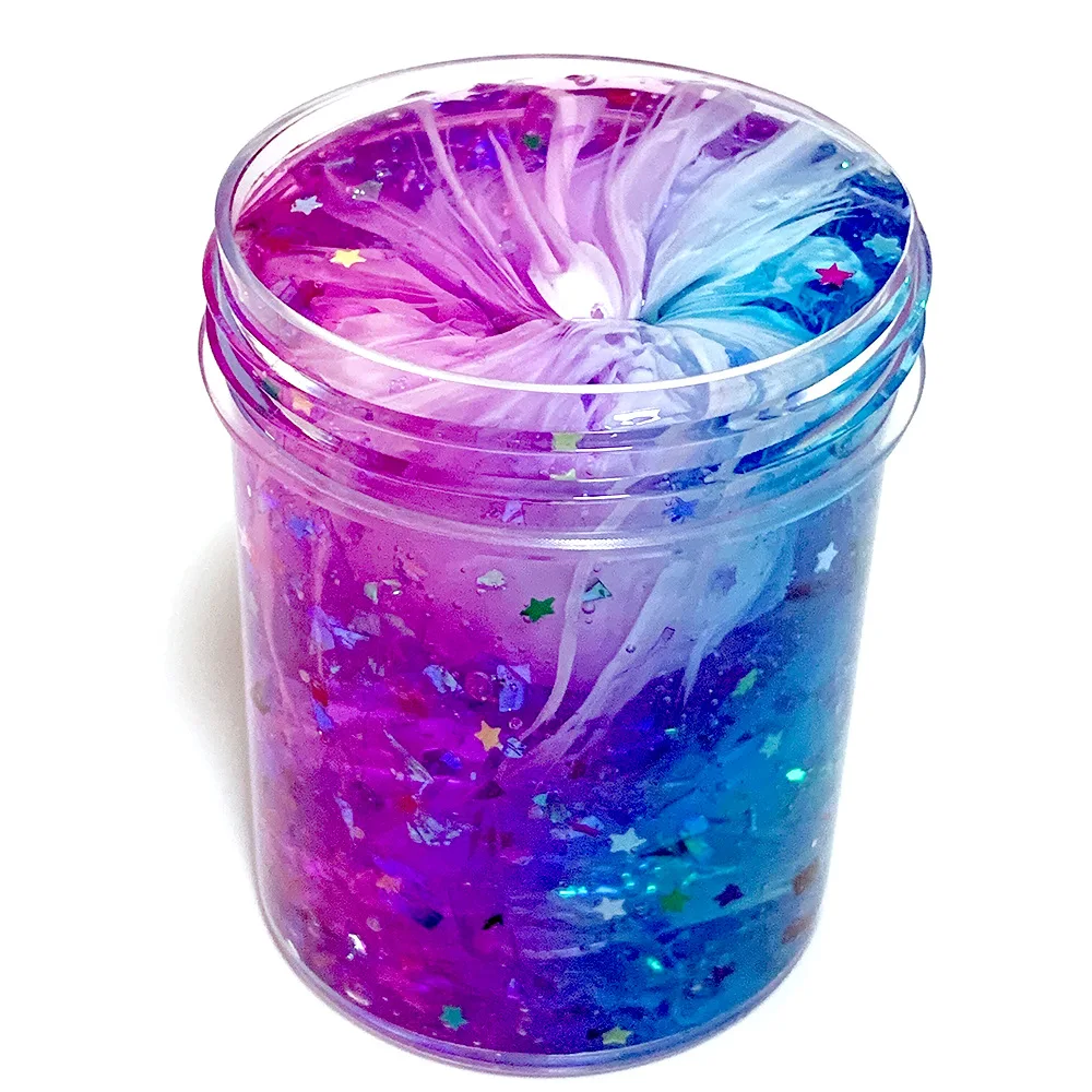 120 мл DIY Kids Cloud Slime пушистая Радуга смешивание слизь глина для талисманов мягкое шпатлевка Игрушка Дети облегчение стресс игрушки