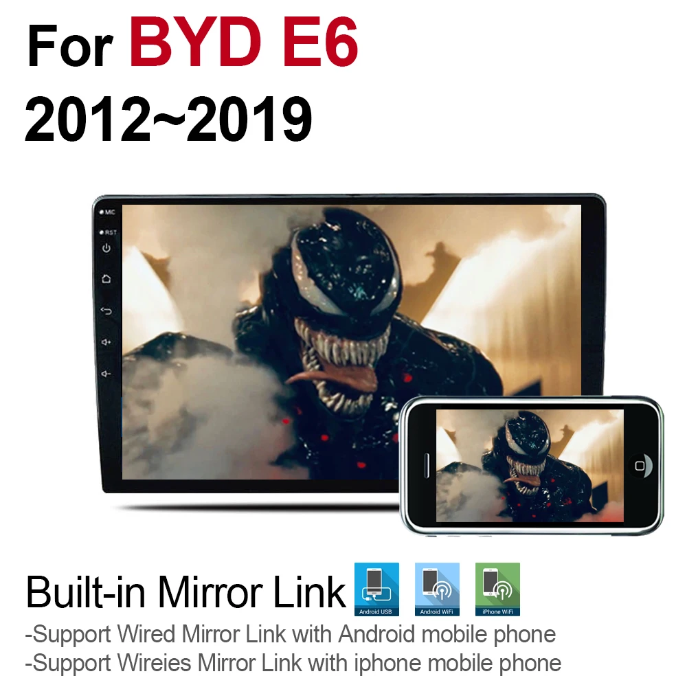 " мультимедиа для Android плеер 2 Din wifi gps-навигация Авторадио для BYD E6 2012~ сенсорный экран Bluetooth