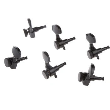 

3R+3L Chrome Auto Lock Electric Acoustic Guitar Machine Heads Tuners Black