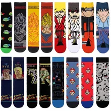 Nuevo algodón hombres mujeres equipo calcetines divertidos Harajuku Linda novedad dibujo perezoso Anime juego calcetines Navidad Skateboard calcetín regalo(China)