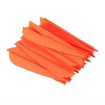 

Hot HG-Arrows Vanes 4 Inch Plastic Feather Fletching for DIY Archery Arrows 50 Pack(Orange)