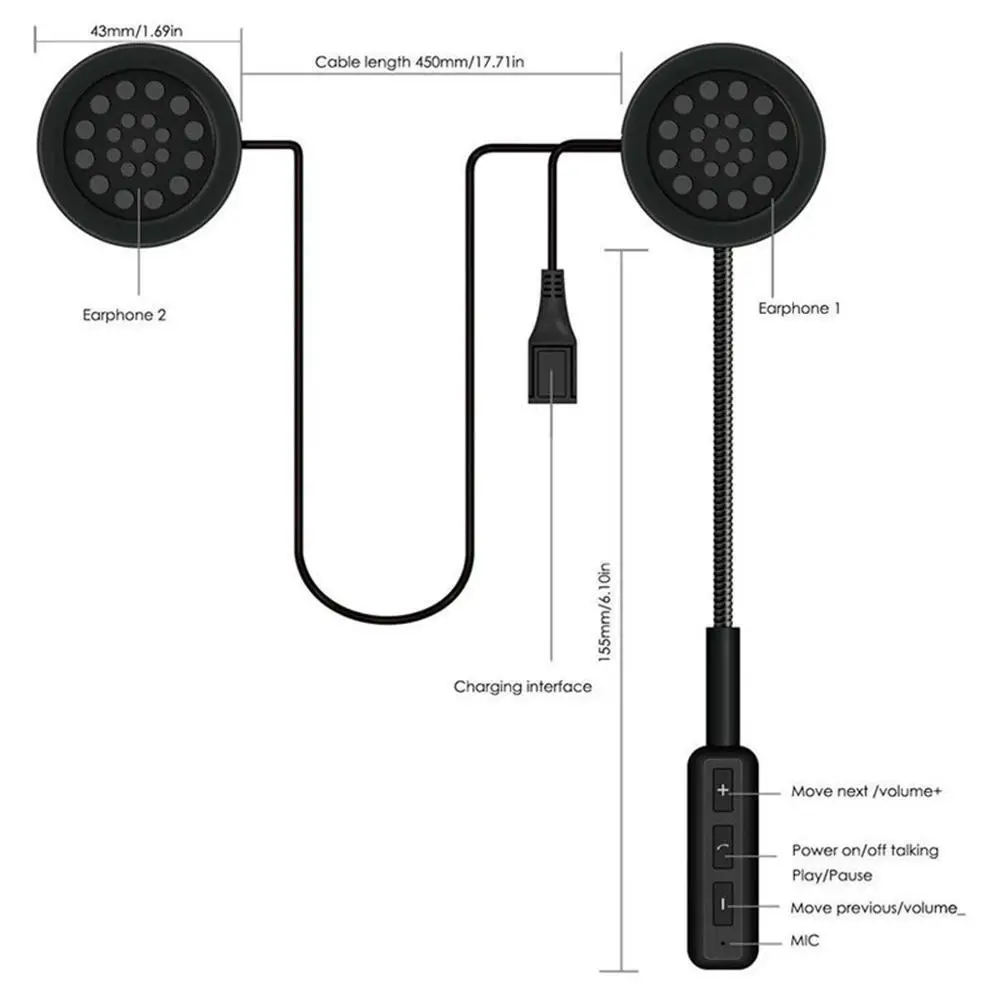 Jual Moto Helmet Bluetooth 5.0 Headset 