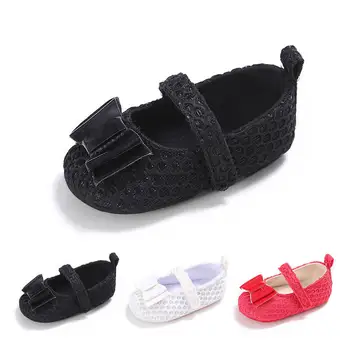 

Newborn Baby Girl Shoes Soft Sole Cotton Butterfly-knot Solid Light Infant Prewalker Princess Lovely Baby Crib Toddler Shoes