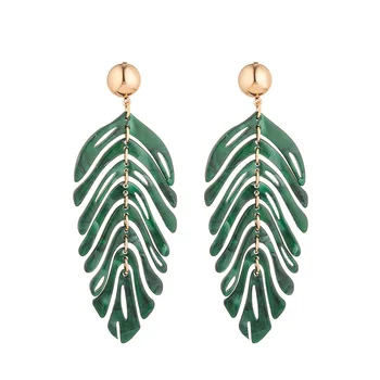 

Woman Lone Simplicity Green Leaf Hot Selling Causel Summer Holiday Party Earring