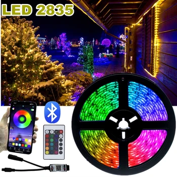 

LED strip lights RGB SMD 2835 Flexible Ribbon Waterproof 5M 10M Tape Diode DC 12V Bluetooth Control+Infrared controller led