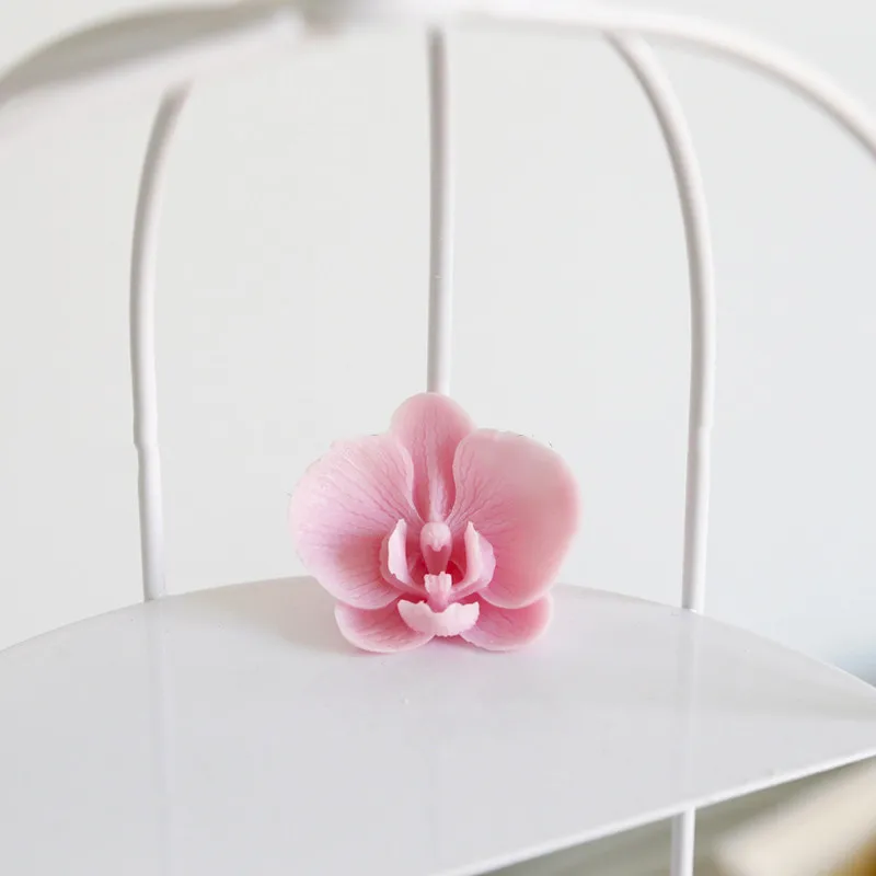 3D Phalaenopsis Aromatherapy Gypsum Molds Flower Chocolate Simulation mould Flower Baking Deco Home Decoration Silicone Mold