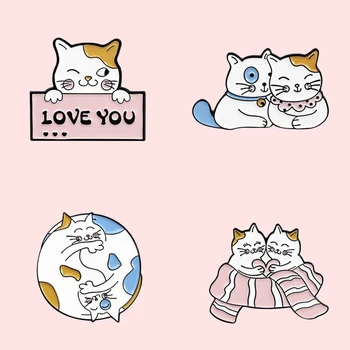 

Zinc Alloy Brooch Women's Pins Badges For Backpack Cute Cat Brooches Anime Badges Pin For Women Hijab Pin Badges For Backpack