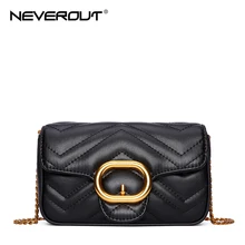 NEVEROUT мини-сумки для девочек, женские стеганые стильные однотонные женские сумки на плечо, сумки из спилка через плечо, кошелек для мобильного телефона, маленькая сумка
