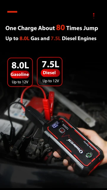 Jumper Cables For Car GREPRO Car Jump Starter, 3000A Car Battery