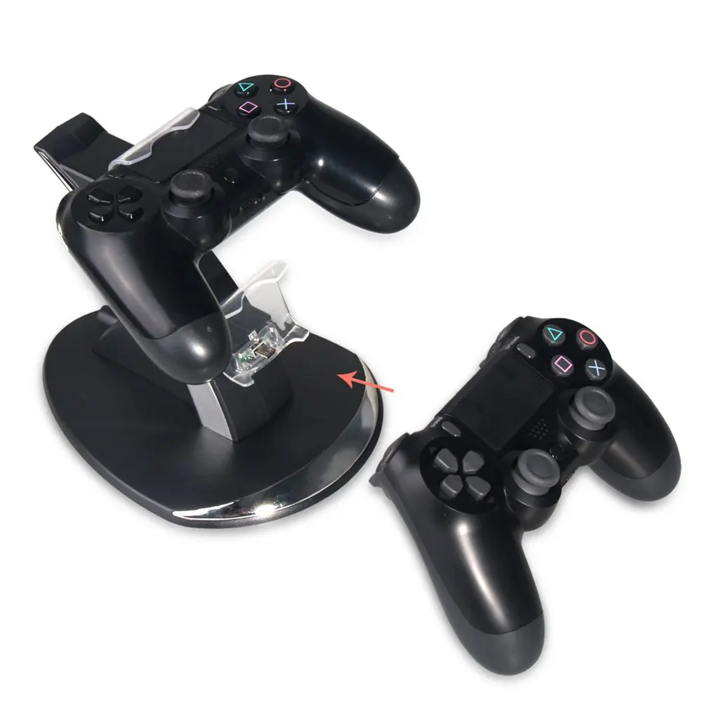 Для PS4 контроллер Зарядное устройство Док-станция двойной usb зарядная подставка Подставка для sony Playstation 4 PS4/PS4 Pro/PS4 тонкий контроллер