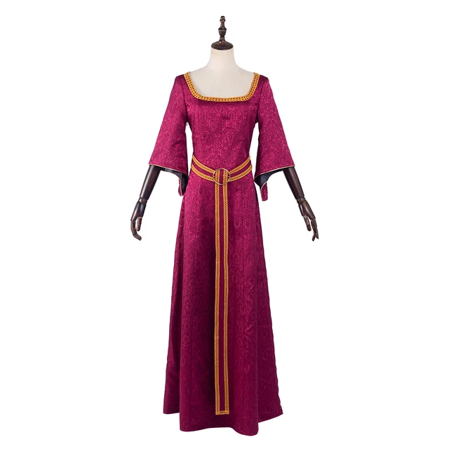 Anime Mother Gothel Cosplay Costume Outfits Medieval Renaissance Long Dress  Suit Halloween Carnival Female Clothing