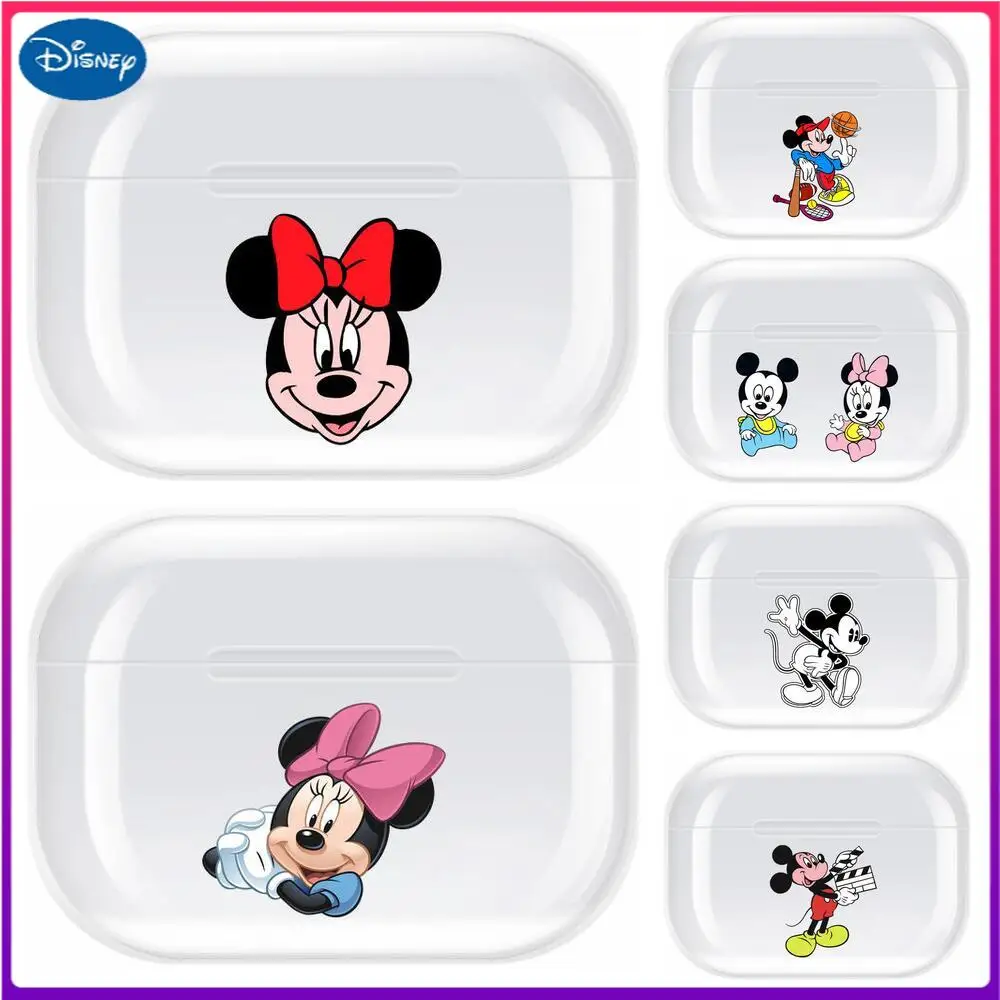 

Minnie Mickey Mouse Transparent TPU Case For Airpods Pro 3 Case Silicone Headphone Accessories Air Pods 3 Apple Protective 1 2