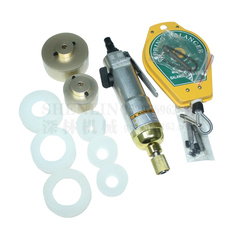  SHENLIN Screwdirver 10-50mm Hand Operated Pneumatic Smoke Oil Bottle Capping Machine Pneumatic Cap 