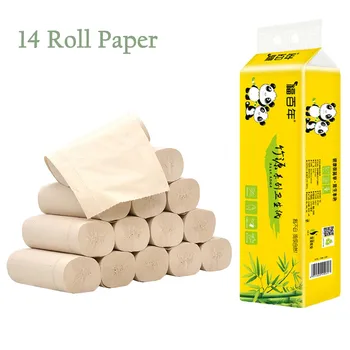 

14Pcs Durable Bamboo Pulp Roll High Quality New Cleaning Supplies Tissue Home Camping Napkin Toilet Paper Hot Sale 2020